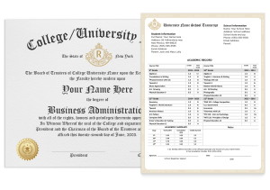 Replacement college diploma and transcripts