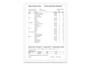replacement high school transcript