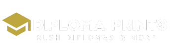 diploma prints logo that says rush diploma and more
