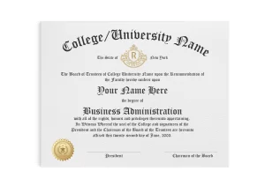 fake college diploma