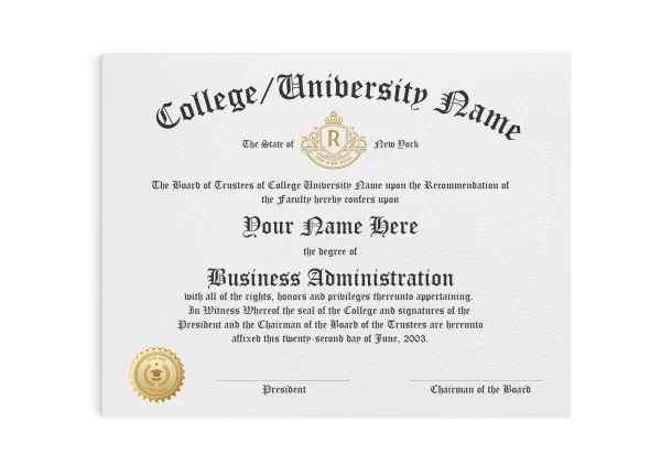 fake college diploma