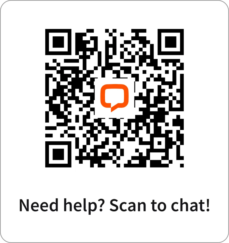 Diploma prints live-chat QR code