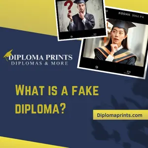 a banner of what is a fake diploma