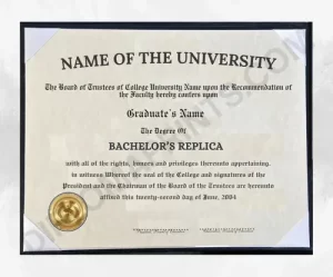 replica bachelors degree